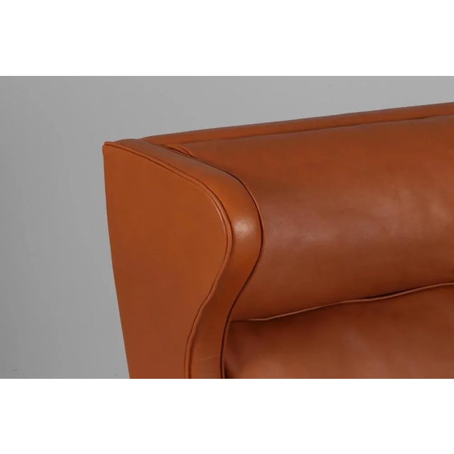 Wood Set of Wingback Chair and Ottoman by Børge Mogensen for Fredericia For Sale - Image 7 of 11