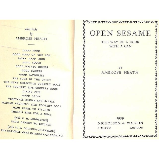 1930s "Open Sesame: Two Hundred Recipes for Canned Goods" 1939 Heath, Ambrose For Sale - Image 5 of 9