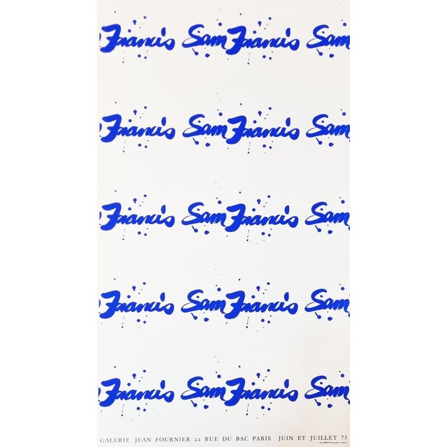 Modern Sam Francis, Jean Fournier, 1973, Original Screenprint For Sale - Image 3 of 3