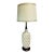 1960s Mid-Century Modern Boho Chic Geometric Ceramic Table Lamp, New Shade. For Sale