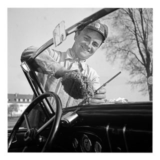 Customer Service at the Petrol Station, 1930, Photographic Print For Sale