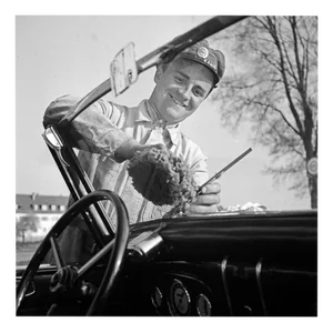 Customer Service at the Petrol Station, 1930, Photographic Print