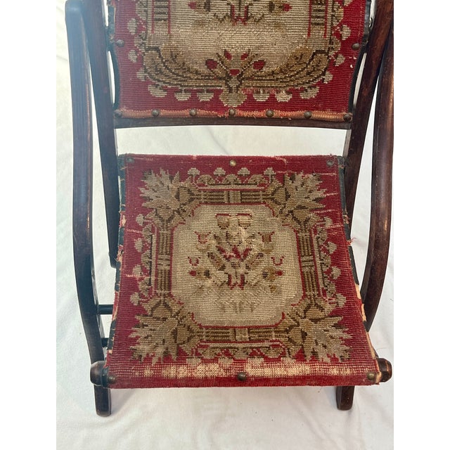 Antique 1860s Civil War Officer's Folding Camp Carpet Chair For Sale In Los Angeles - Image 6 of 12