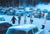 Gathering For A Days Skiing by Toni Frissell Skiers in the car park at the Stowe Mountain resort, Vermont, USA, 1955....