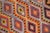 Textile Vintage Zabihi Collection Bright Dazzling Bohemian Turkish Kilim - 6' x 8'6" For Sale - Image 7 of 9