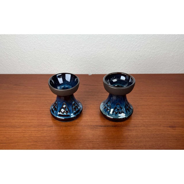 Mid-Century Modern Danish Model 3339 Studio Pottery Candleholders by Einar Johansen for Søholm, 1960s, Set of 2 For Sale - Image 12 of 17