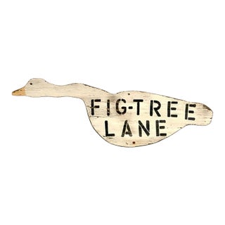 Vintage Hand Made, Hand Painted Street Sign From Ocracoke Island North Carolina For Sale