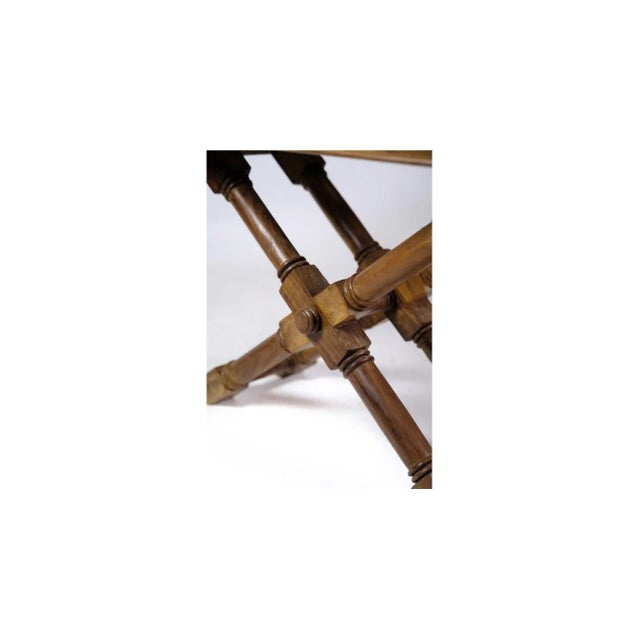 1960s Dark Wood Coffee Table with Glass Top, 1960s For Sale - Image 5 of 9