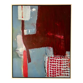 Flower Abstraction, Painting on Wood For Sale