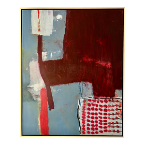 Flower Abstraction, Painting on Wood