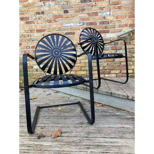 Francois Carre Francois Carre Petite Cantilever Iron Rocking Chair, Attributed For Sale - Image 4 of 11