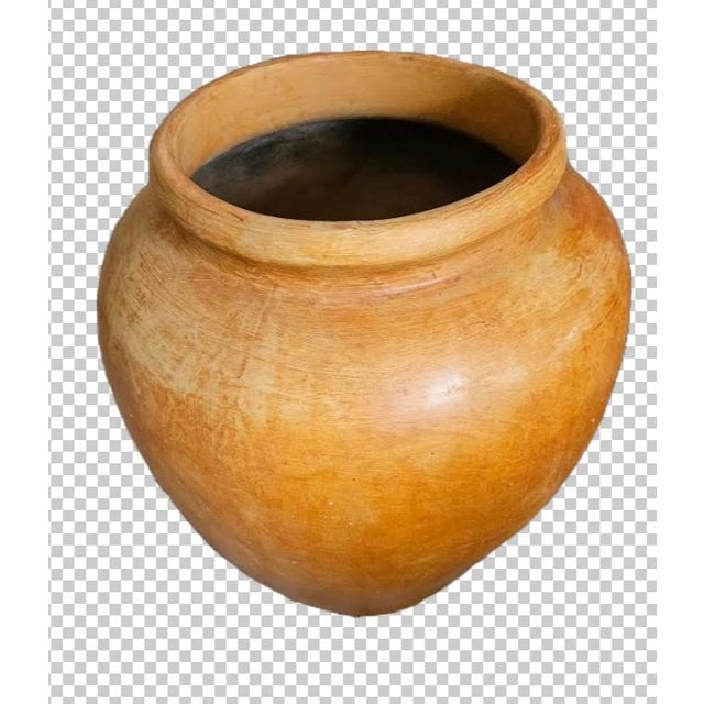 This marvelous vintage 1970s Mexican water jug or pot is created in gorgeous hand made clay with a lovely glaze in a...