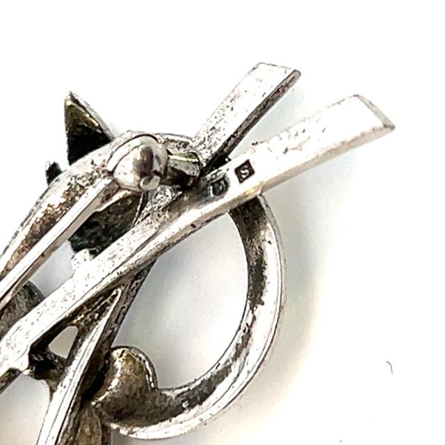 1990s 1990s Mikimoto Estate Akoya Pearl Brooch Silver 5.50 mm For Sale - Image 5 of 7