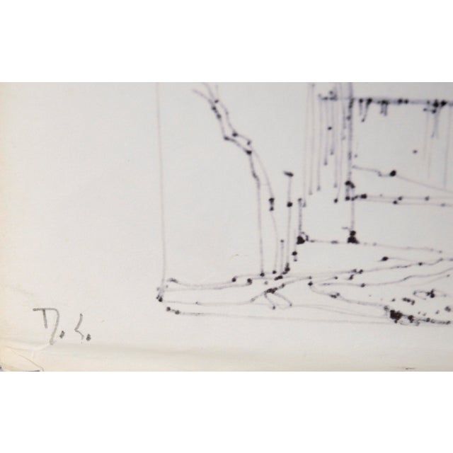 Black Six Panel Thumbnail Sketches of Desert and Canyon Landscapes in Ink on Paper by Laurence Sisson For Sale - Image 8 of 10