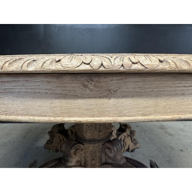 French Carved Oak Hunting Table, 1860 For Sale - Image 11 of 14