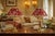 Matching pair of table lamps dating to the 1970s. Each lamp combines a warm wooden column with a stepped brass base and...