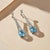 Not Yet Made - Made To Order Art Deco Style Topaz and Colorless Topaz Drop Earrings Silver, Gold, A Pair For Sale - Image 5 of 5