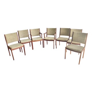 1970s Scandinavia WoodWorks Set of 7 Dining Chairs For Sale