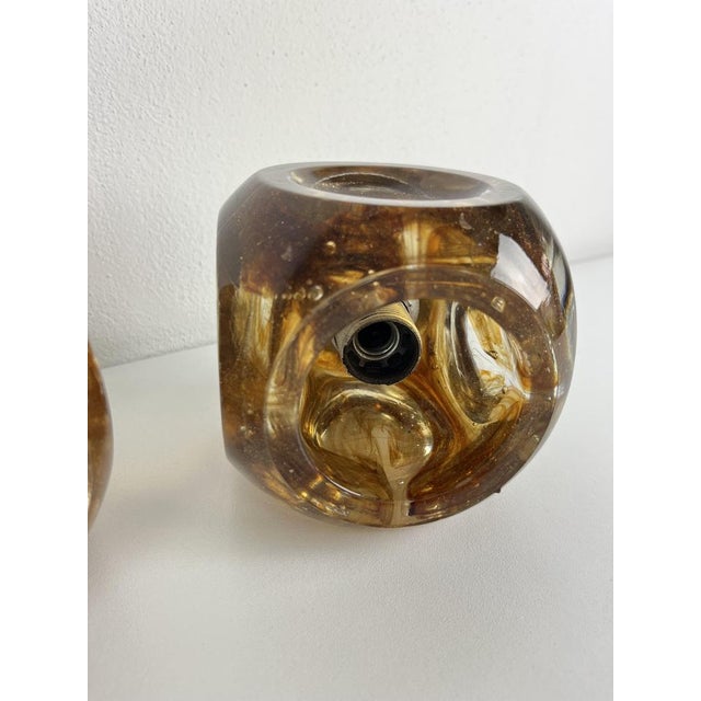 1970s Vintage Cubic Murano Glass Wall Lamps, 1970s, Set of 2 For Sale - Image 5 of 10