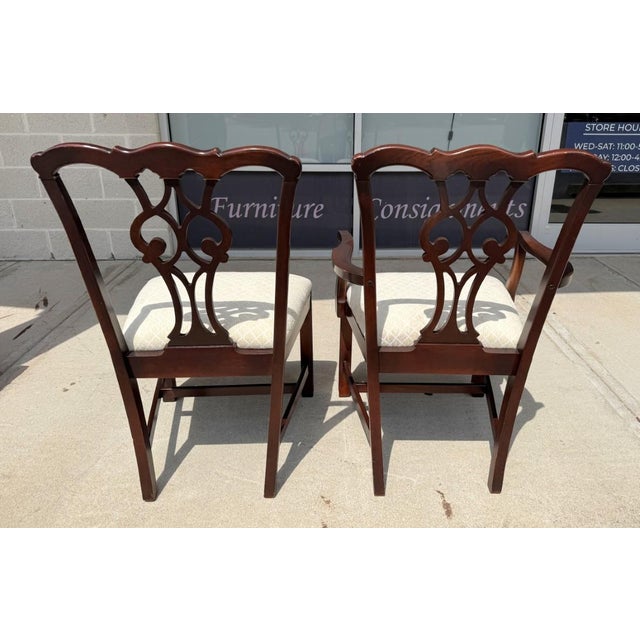 Late 20th Century Set of 6 Mahogany Chippendale-Style Dining Chairs For Sale In Raleigh - Image 6 of 16