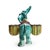 A large ceramic donkey with egg baskets, Perugia, 1950, used by the confectionery industry for luxury Easter egg...