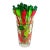Cinco De Mayo - Mid-Century Boho Chic Mexican Jalapeño Swizzle Sticks in Pepper Glass Holder - Set of 30 For Sale