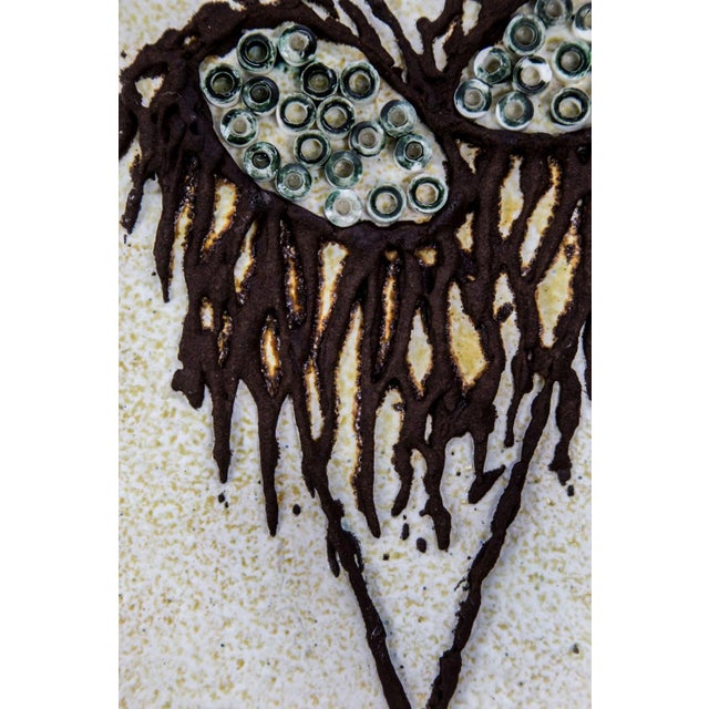 Mid-Century Modern Studio Ceramic Wall Plaque, 1970s For Sale - Image 4 of 9