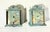 Metal Vintage Verdigris Solid Brass Lanterns - Pair of Wall-Mounted Sconces For Sale - Image 7 of 13
