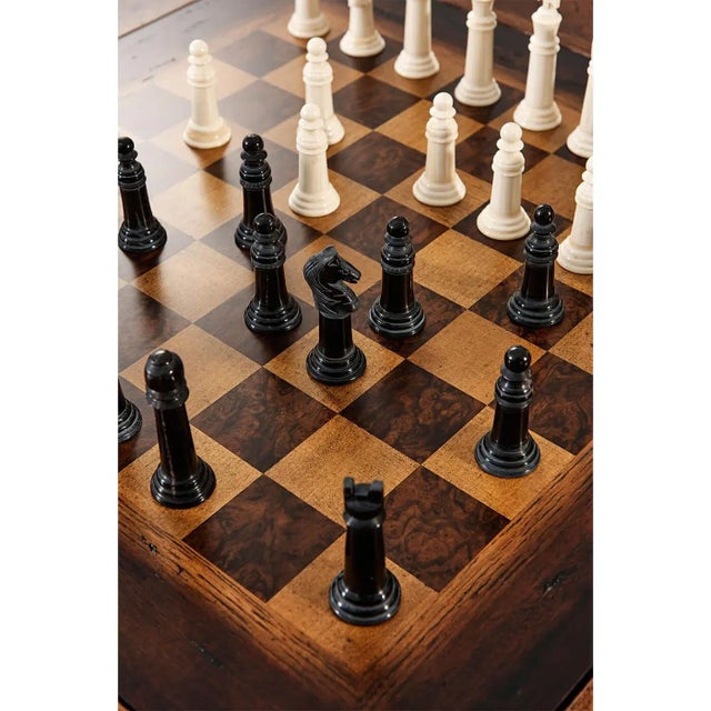 Wood Dark Rustic Game Table For Sale - Image 7 of 10