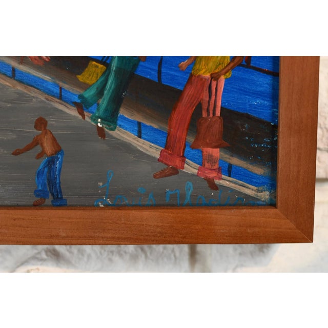 Paint Colorful Vintage South American Oil Painting For Sale - Image 7 of 11