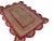 Boho Chic Scallop Jute Doormat in Red For Sale - Image 3 of 7