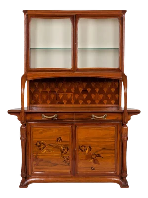 Louis Majorelle Nancy Signed Sideboard Vitrine, Circa 1900