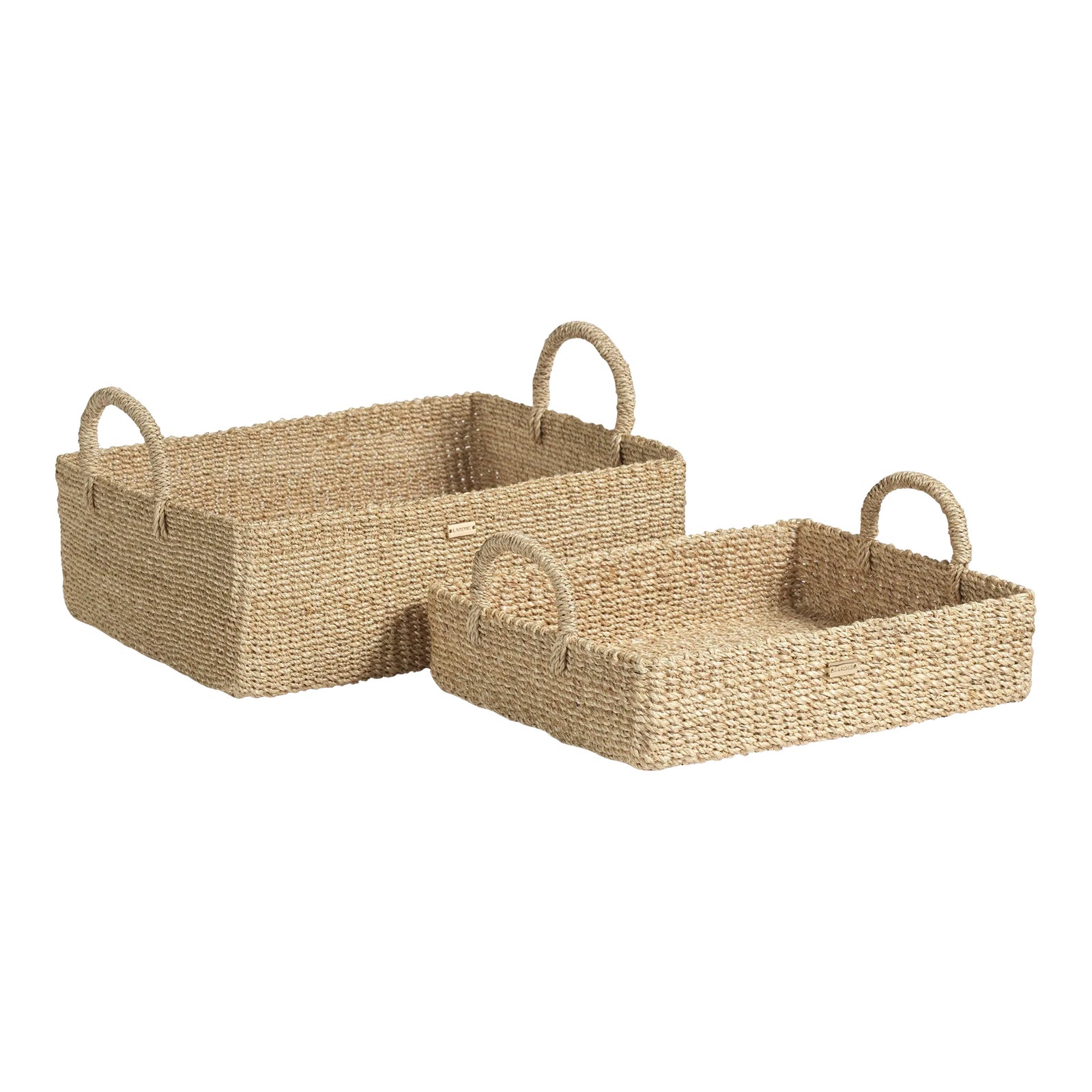 Lucena Rectangular Abaca Basket Trays, Set of 2 Chairish