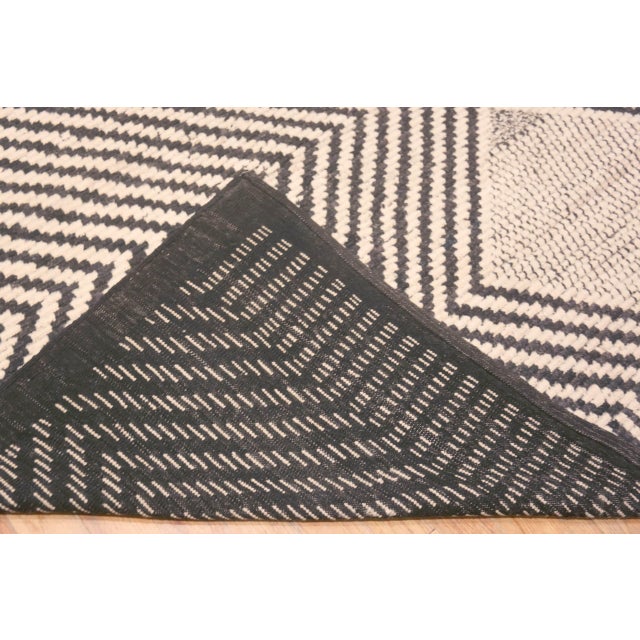 Modern Nazmiyal Collection Large Diamond Design Modern Rug For Sale - Image 3 of 7