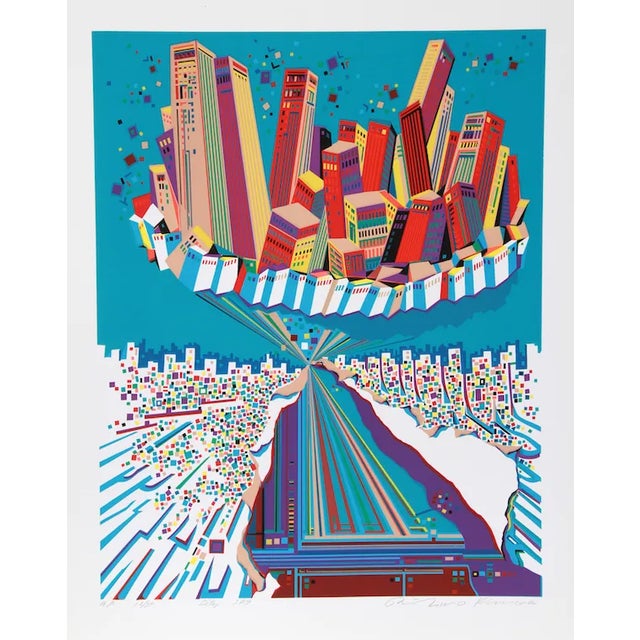 Risaburo Kimura, "City 379," Serigraph For Sale