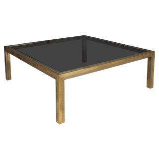 20th Century Brass & Chrome Coffee Table, 1970s For Sale