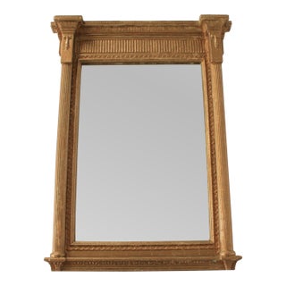 Vintage Neoclassical Empire-Style Rectangular Wall Mirror For Sale