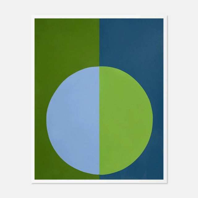 Stephanie Henderson Green & Blue Forever Medium White Framed Print by Stephanie Henderson For Sale - Image 4 of 4