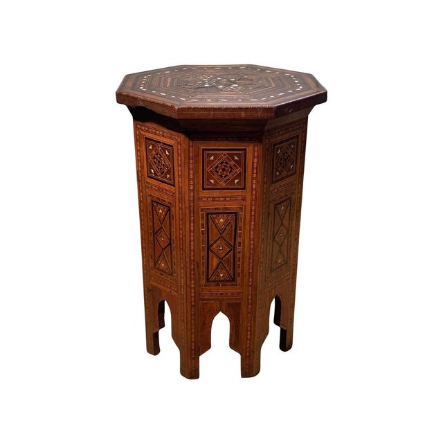 19th Century Moroccan Octagonal Pedestal Table, 1890s For Sale - Image 10 of 10