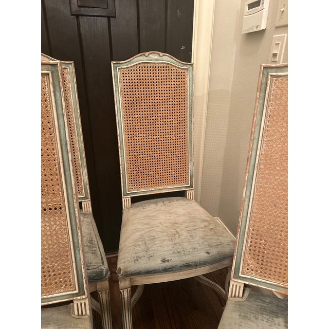 French Mid 19th Century Set of 4 Antique French Dining Chairs For Sale - Image 3 of 11