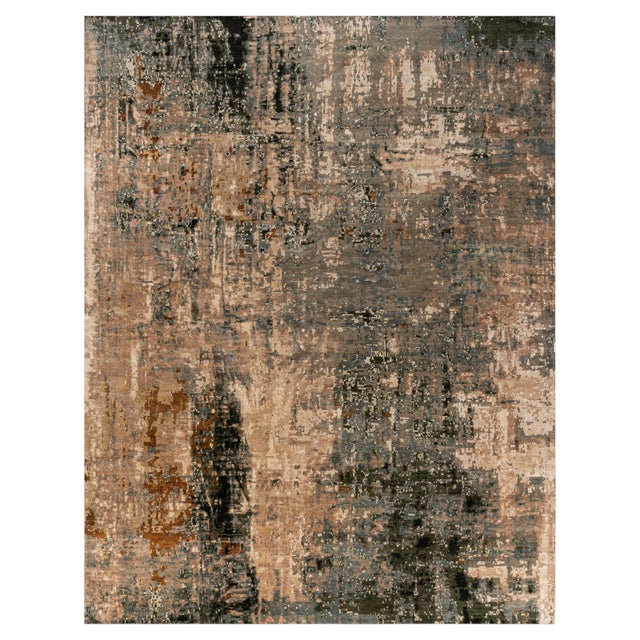 Abstract Modern “Digital Age” Wool Rug by Doris Leslie Blau For Sale