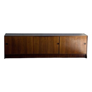 Danish Rosewood Modern Credenza Long Low Sideboard Storage Unit Furniture Denmark 1960s For Sale