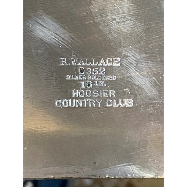 Metal Heavy Hotel Silver Crested Meat Dome and Under-Tray For Sale - Image 7 of 10