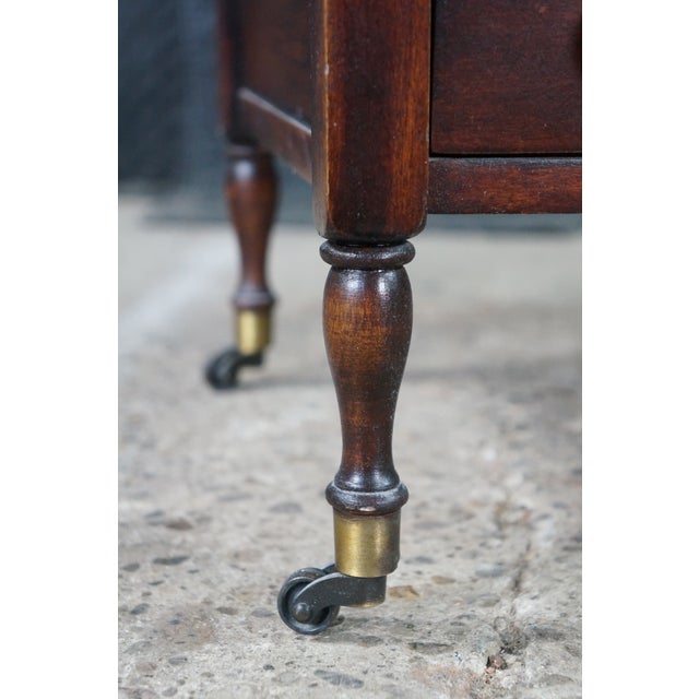 Mid 20th Century Mid 20th Century English Georgian Style Mahogany Canterbury Magazine Rack Stand 19" For Sale - Image 5 of 18