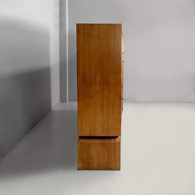 Gio Ponti Italian Sideboard in Wood with Polychrome Decorative Tiles from Gio Ponti, 1930s For Sale - Image 4 of 18