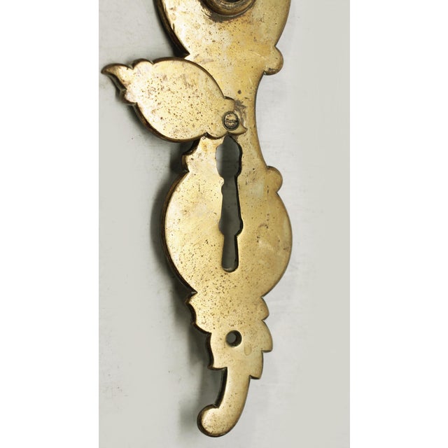 Brass 9.375 In. Back Plate With Extra Long Keyhole For Sale - Image 4 of 5