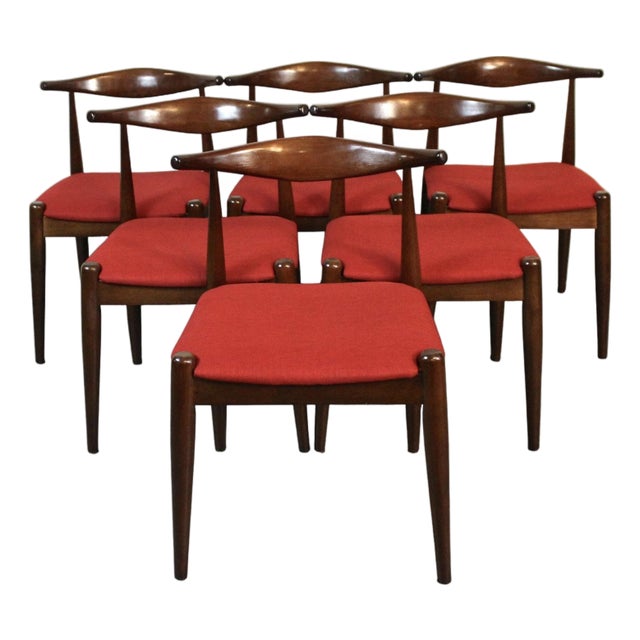 Mid 20th Century Set of Six Vamo Sønderborg Style Wishbone Dining Chairs For Sale