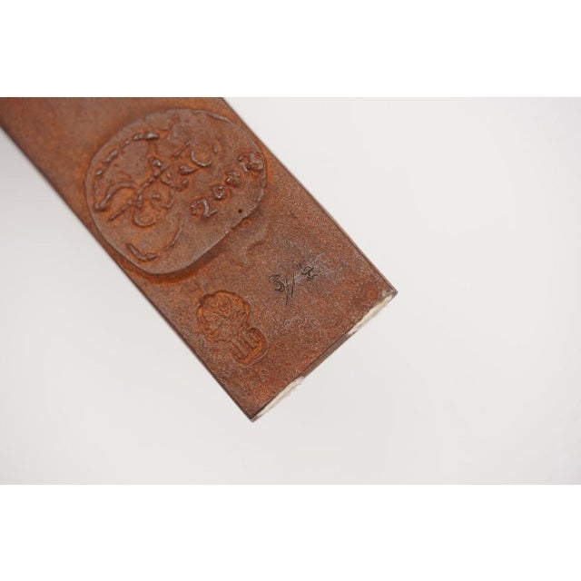 Abstract Cast Iron Two-Piece Zezootier & Reiter Sculpture by Gertraude Zebe, 2003 For Sale - Image 15 of 16