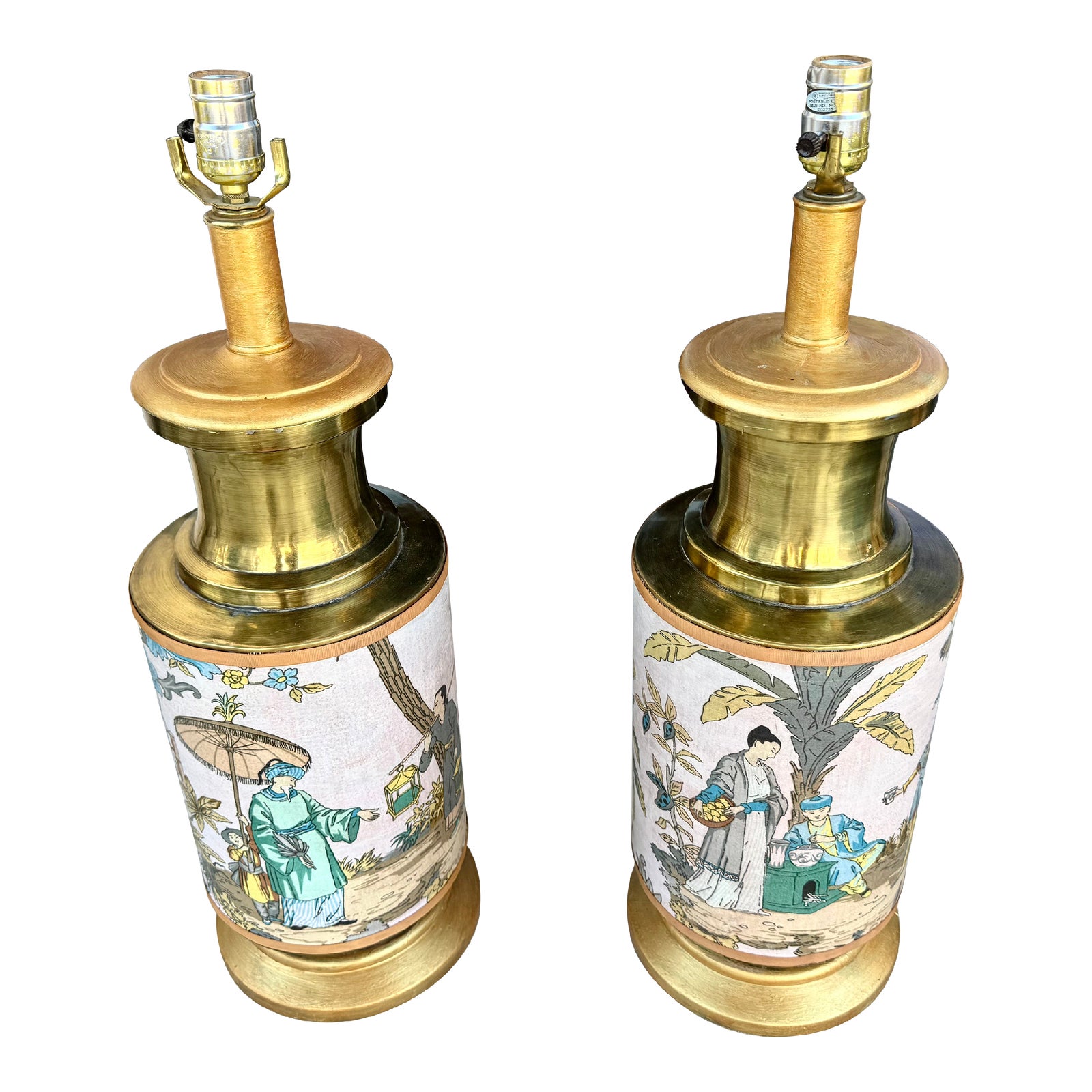 Vintage Mid 20th Century Chinoiserie Lamps - a Pair | Chairish