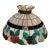 Mid 20th Century Modern Tiffany Style Stained Glass Pendant Light Fixture For Sale